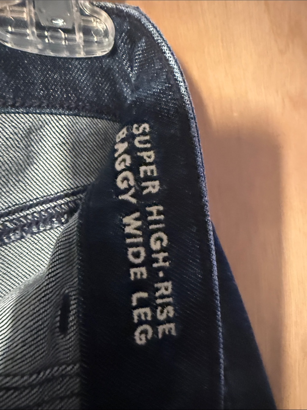 American Eagle Outfitters Dark Blue Wide-Leg Jeans - Picture 2 of 5